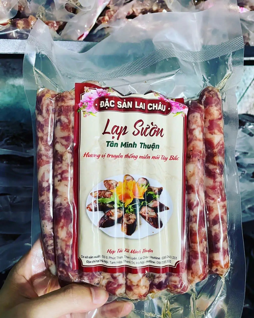 Lạp sườn Tân Minh Châu đặc sản Lai Châu